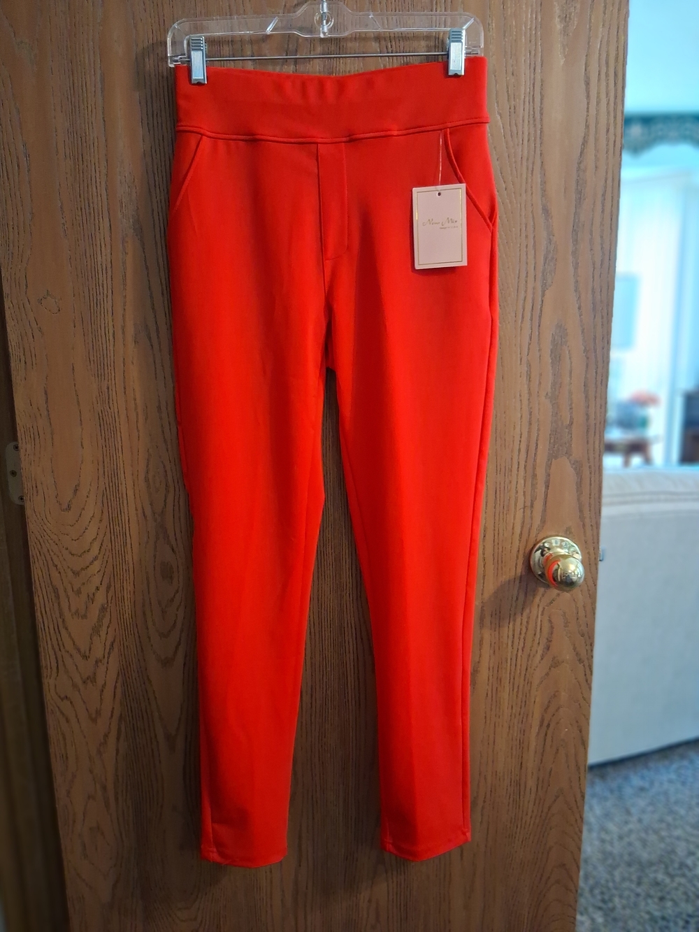 New Mix Slim Ponte Skinny Pants in Vivid Red